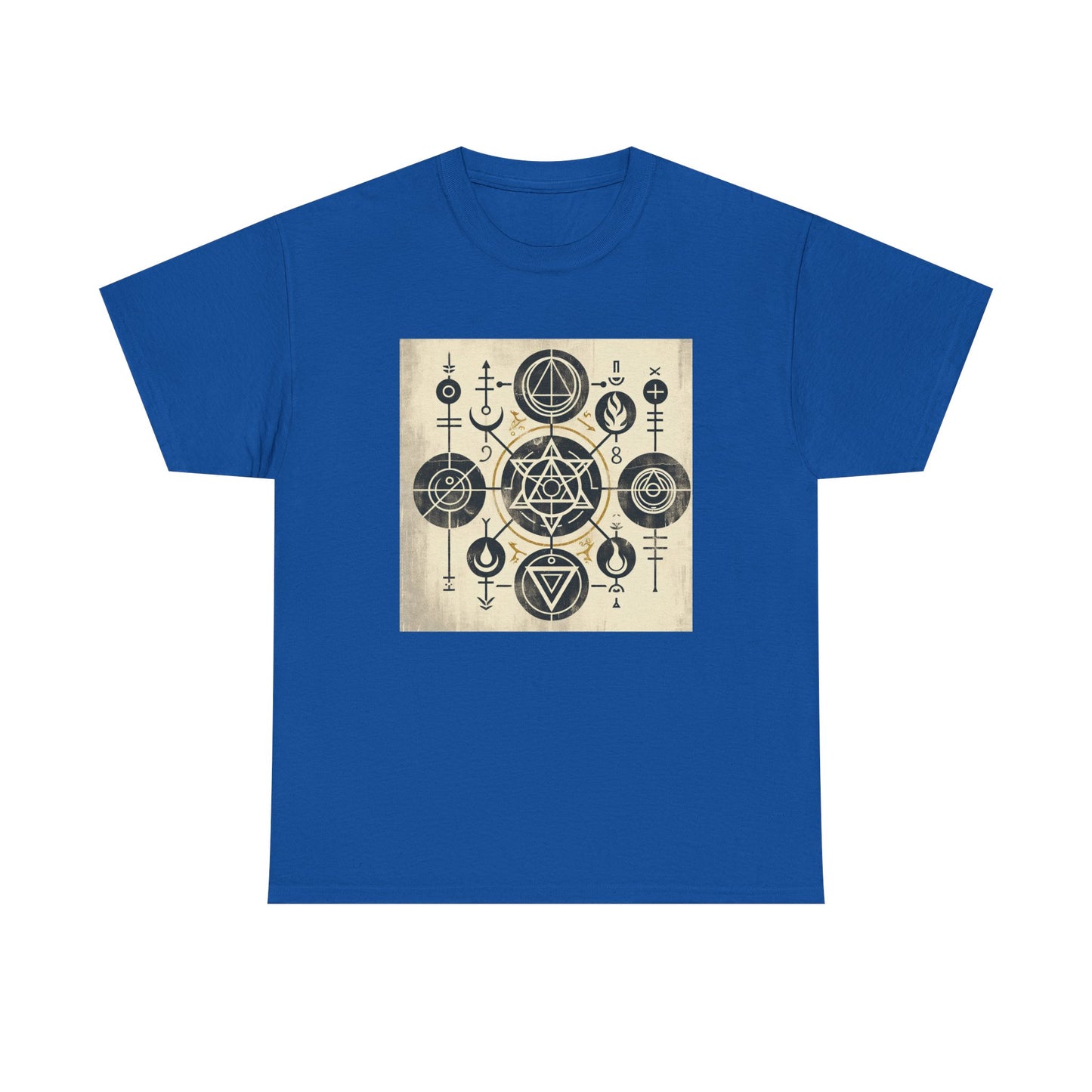 Grunge Alchemy: Mystical Symbols Unleashed in Style T-Shirt