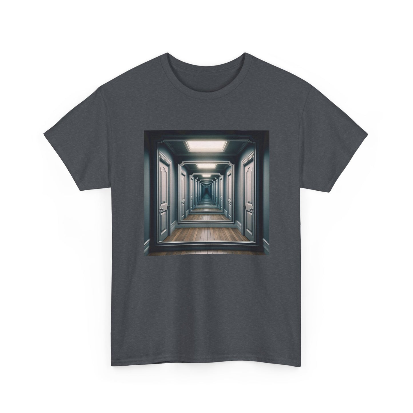 Reflections of Solitude: Hallway Illusions Unveiled T-Shirt