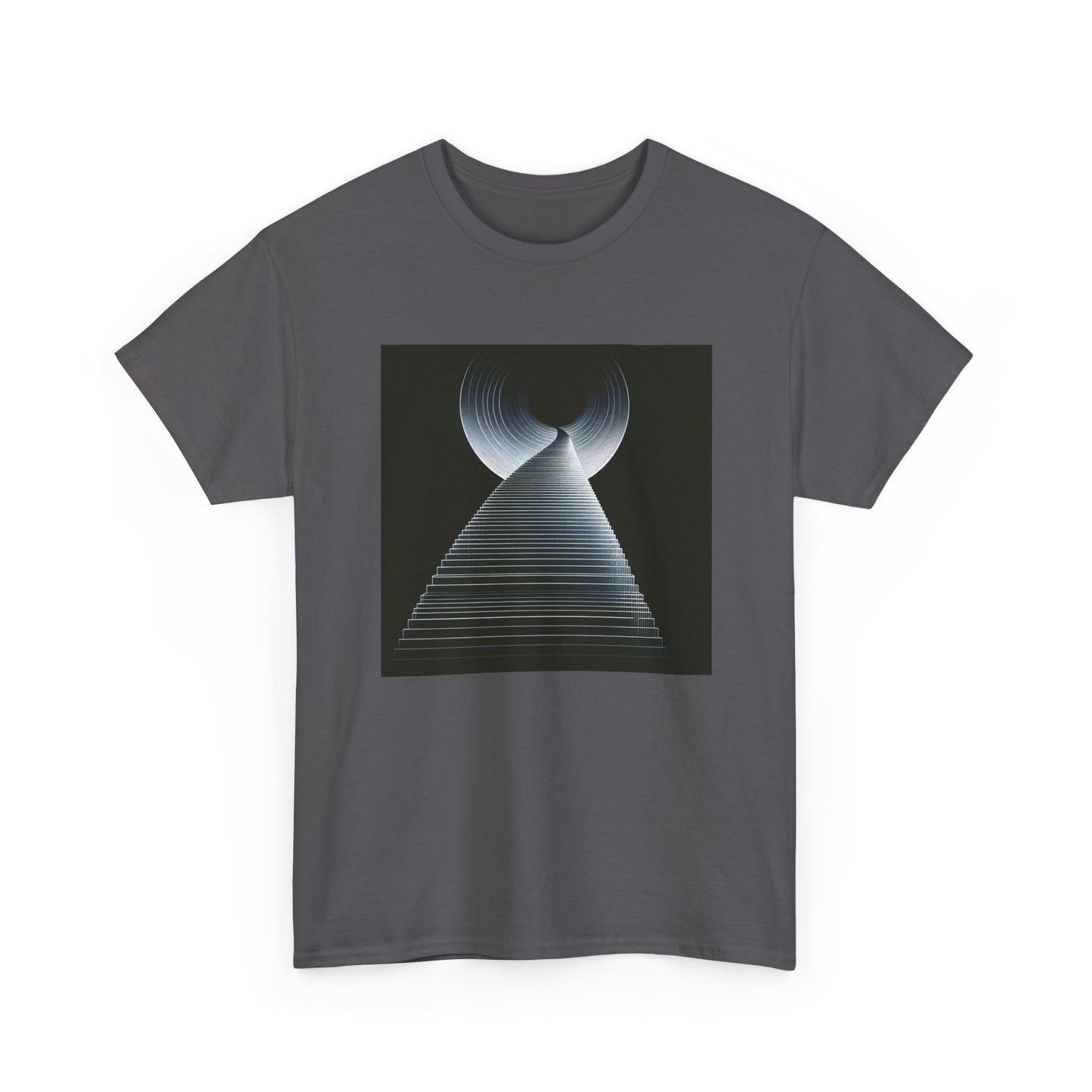 Step into the Abyss: Vector Stairway Design T-Shirt