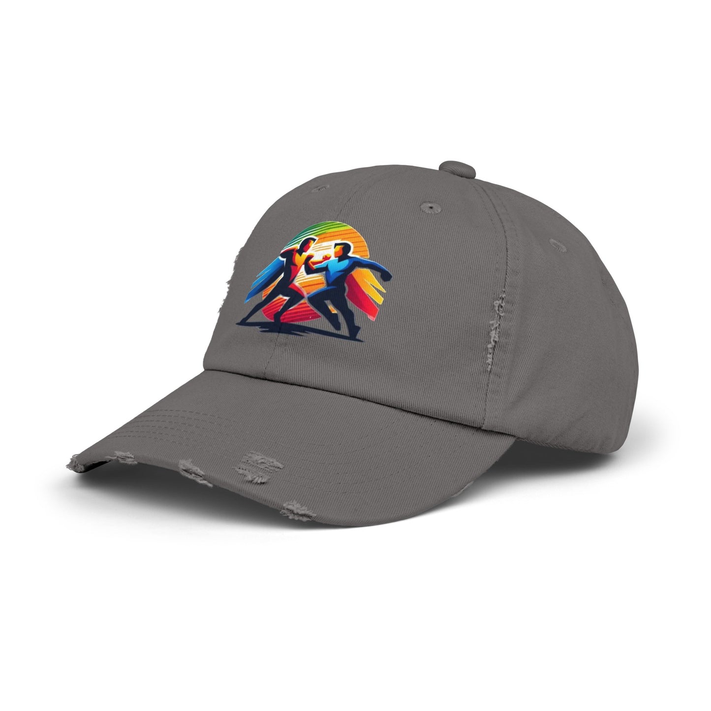 Super Hero Action Design Unisex Distressed Cap