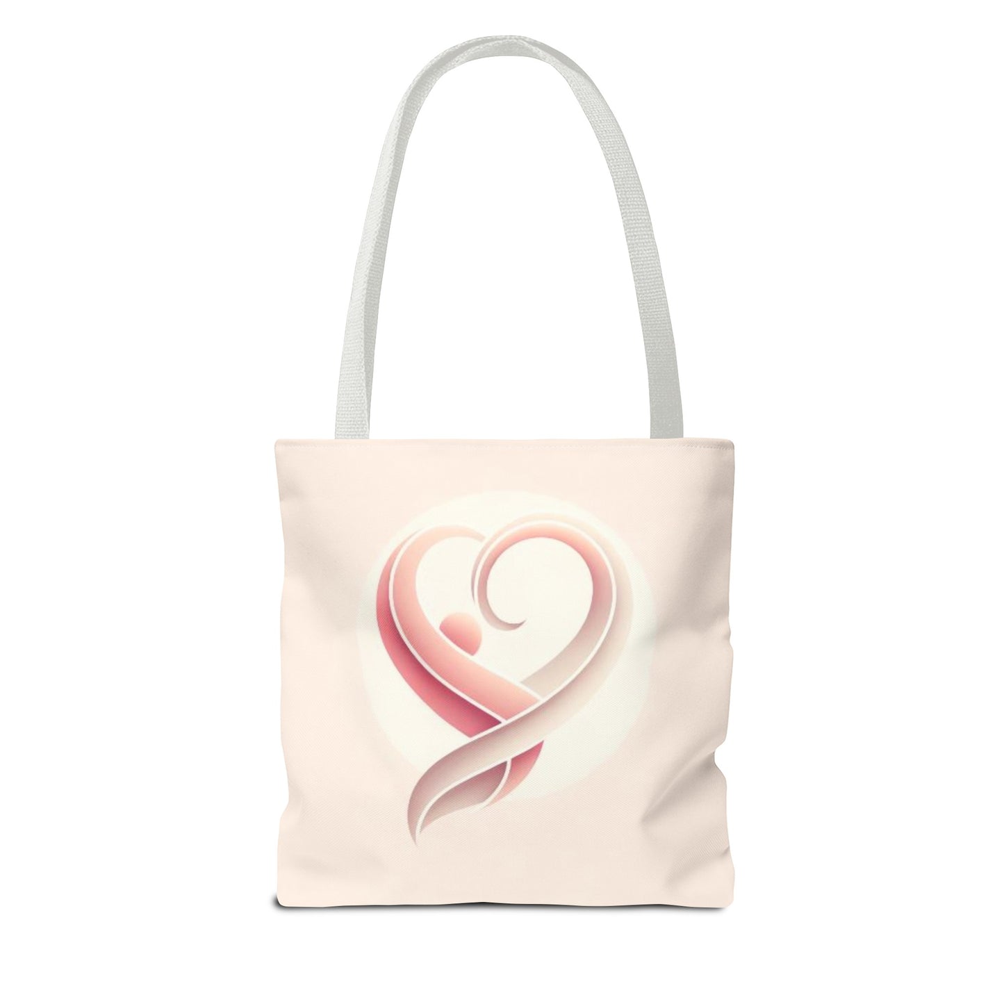 Tote Bag with Heart Design (AOP)