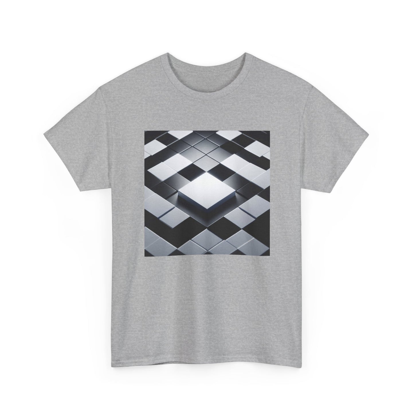 Checkmate in Style: Highlighted Square Chic T-Shirt