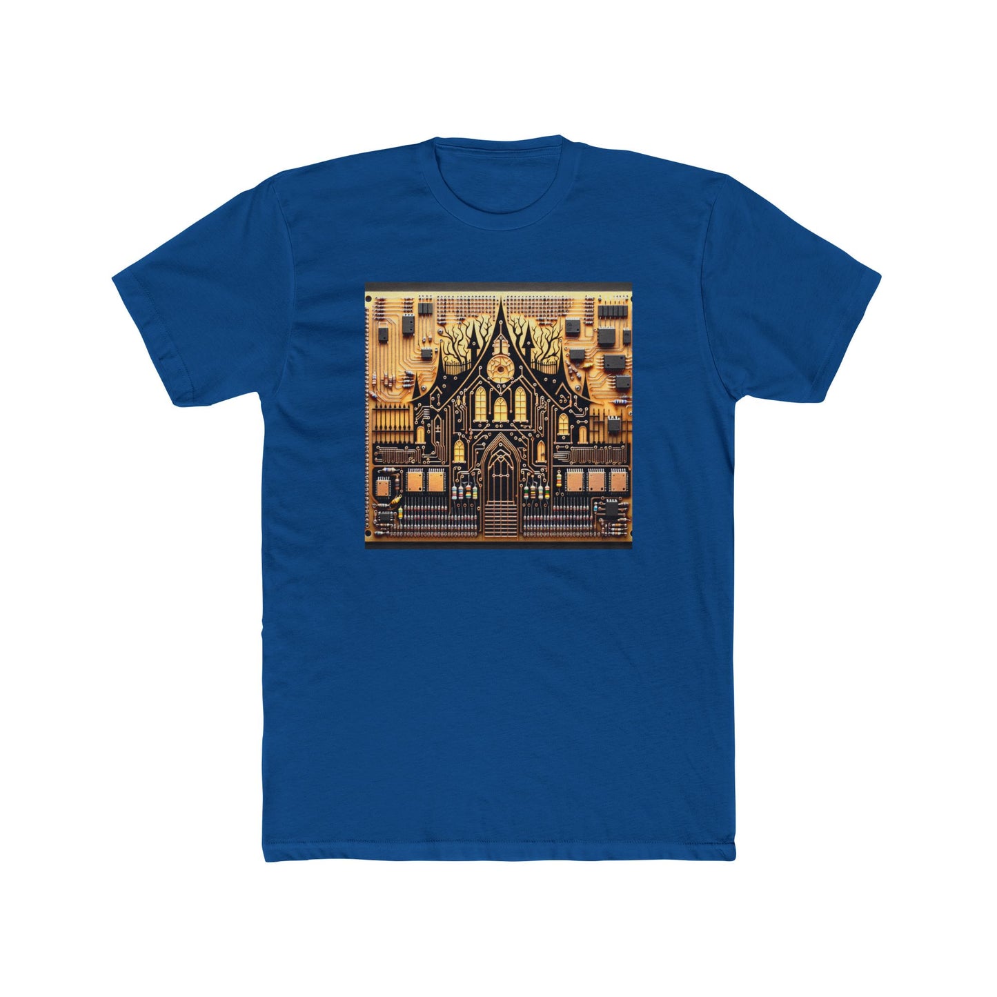 Ghostly Circuits: Tech Meets Terror in Style T-Shirt