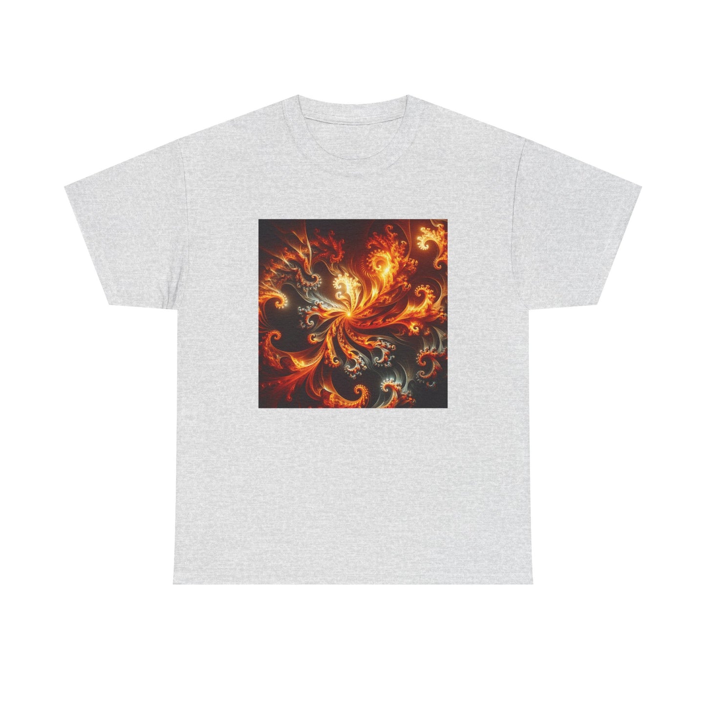 Fiery Fractals: Blaze in Geometric Glory T-Shirt