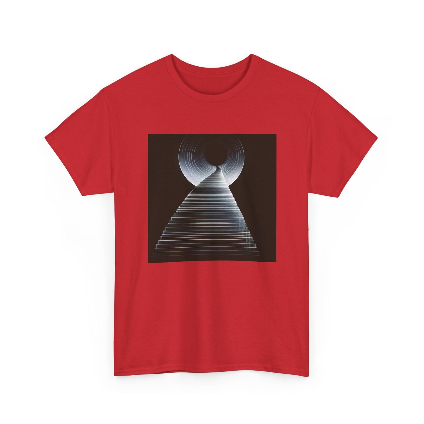 Step into the Abyss: Vector Stairway Design T-Shirt