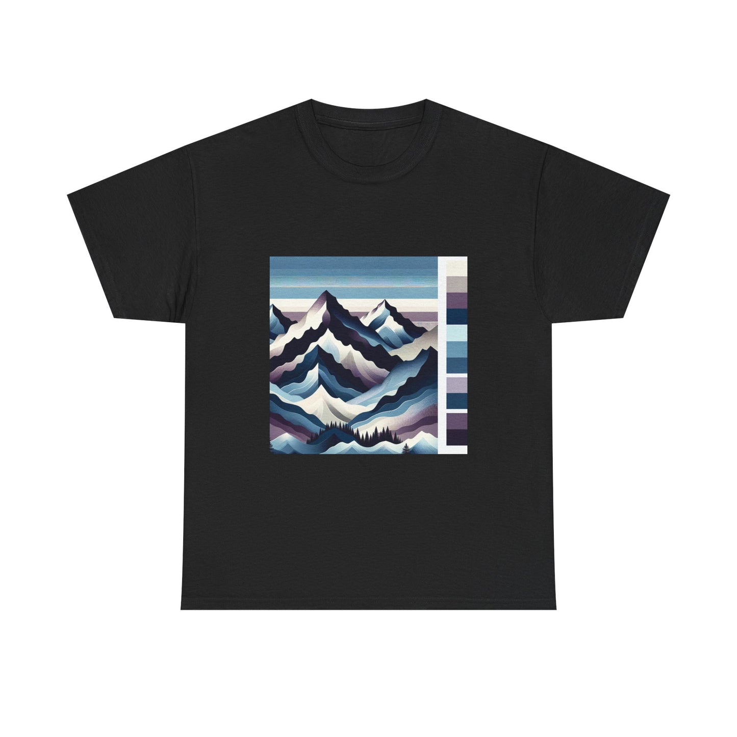 Gradient Peaks: Artful Ascents in Vibrant Layers T-Shirt
