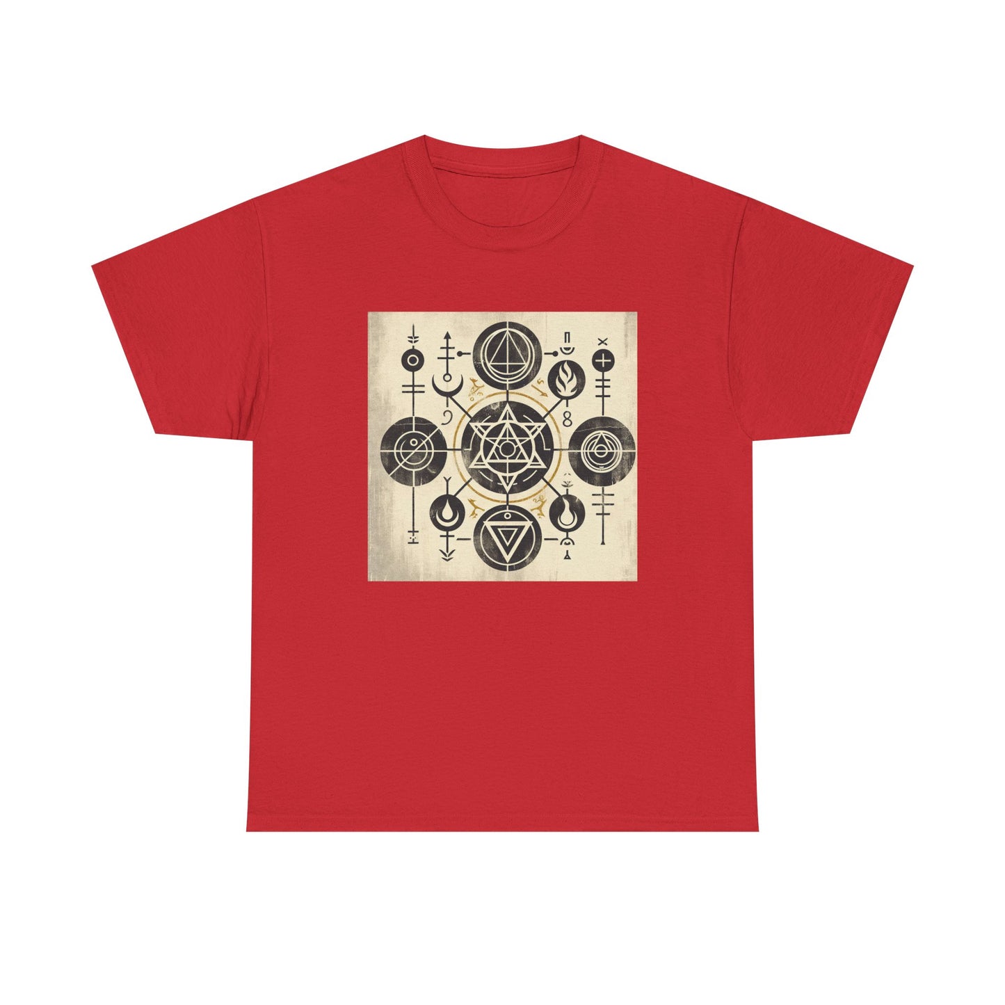 Grunge Alchemy: Mystical Symbols Unleashed in Style T-Shirt