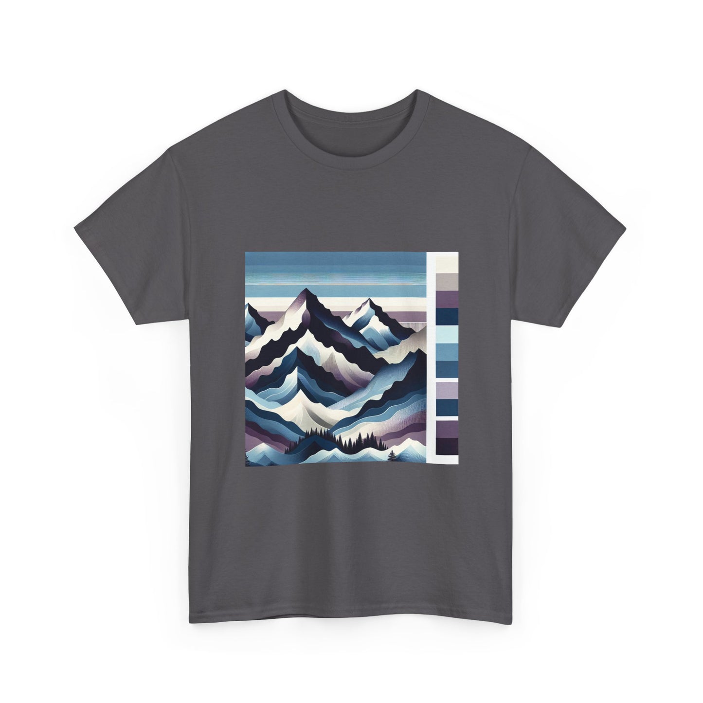 Gradient Peaks: Artful Ascents in Vibrant Layers T-Shirt