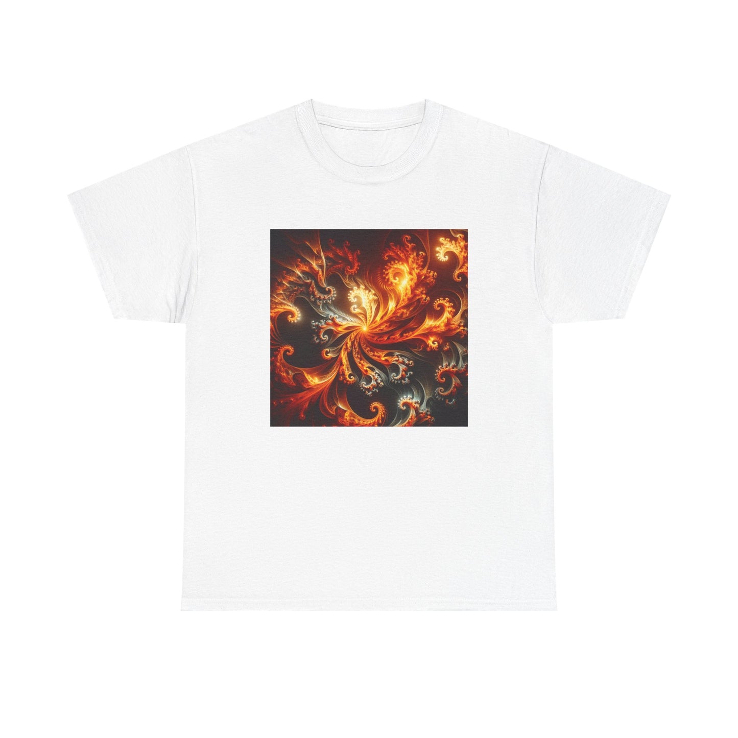 Fiery Fractals: Blaze in Geometric Glory T-Shirt