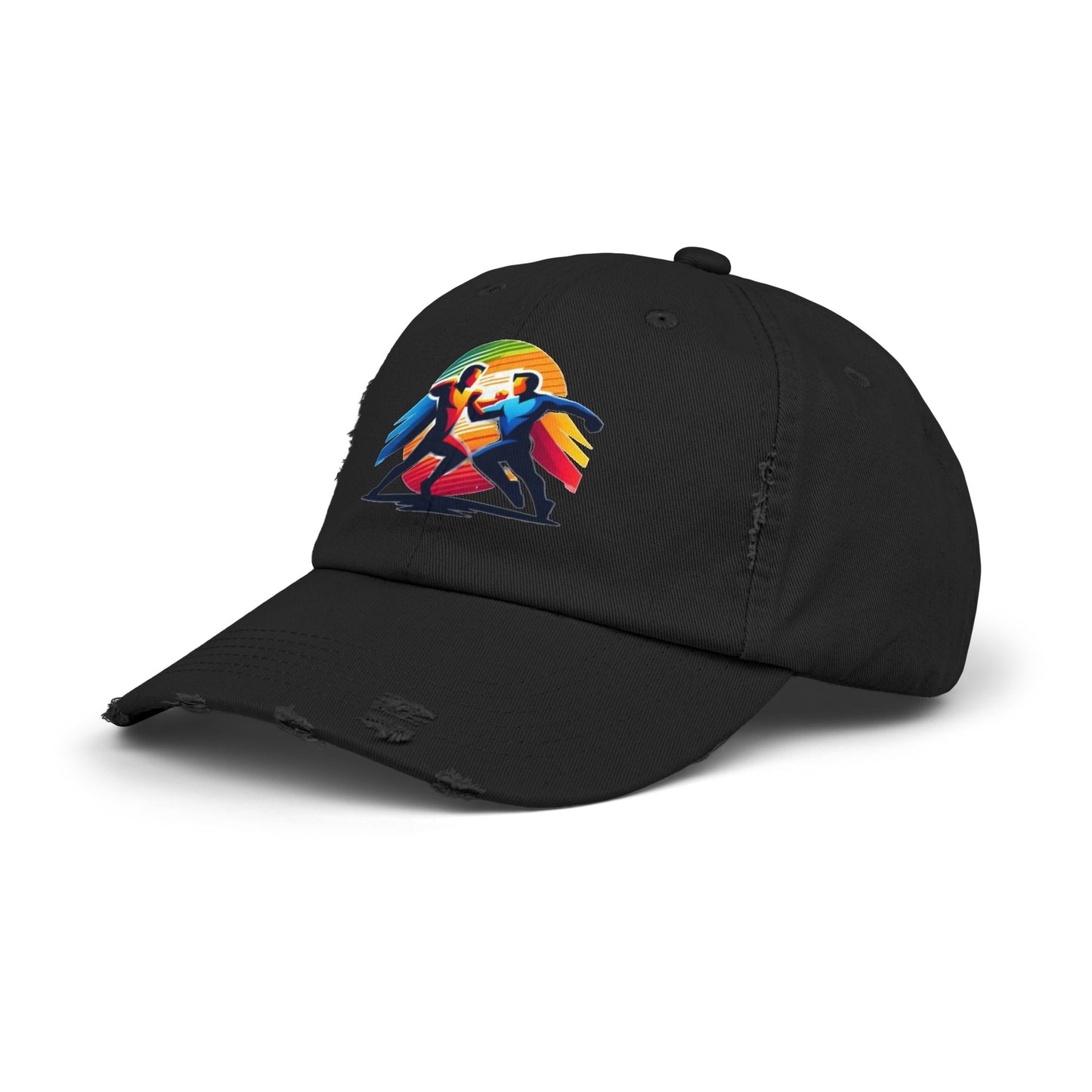 Super Hero Action Design Unisex Distressed Cap