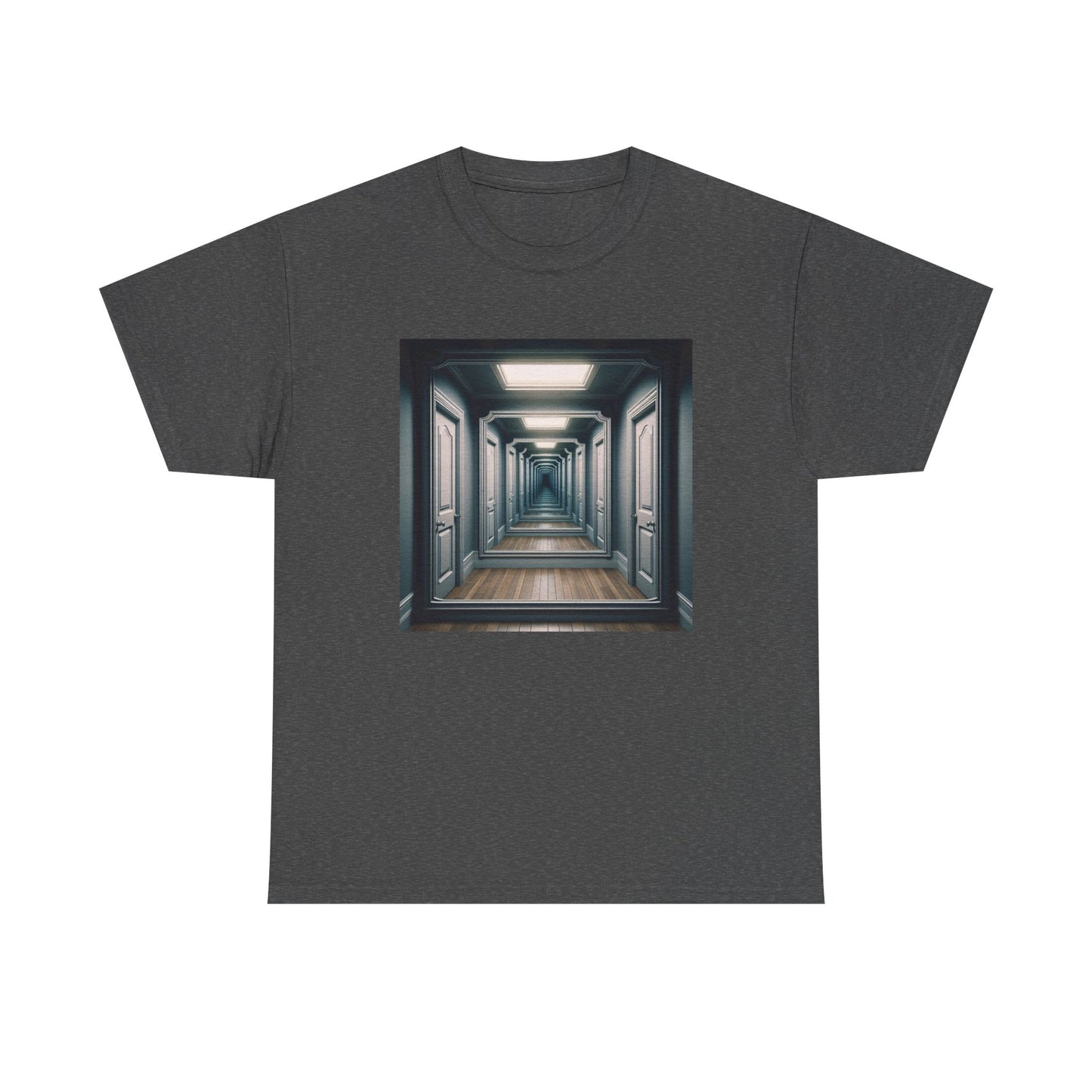 Reflections of Solitude: Hallway Illusions Unveiled T-Shirt