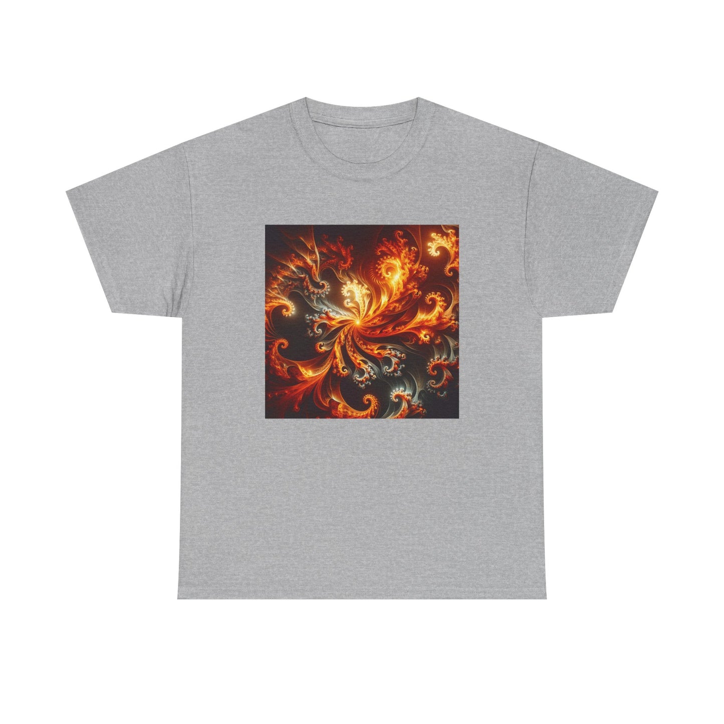 Fiery Fractals: Blaze in Geometric Glory T-Shirt