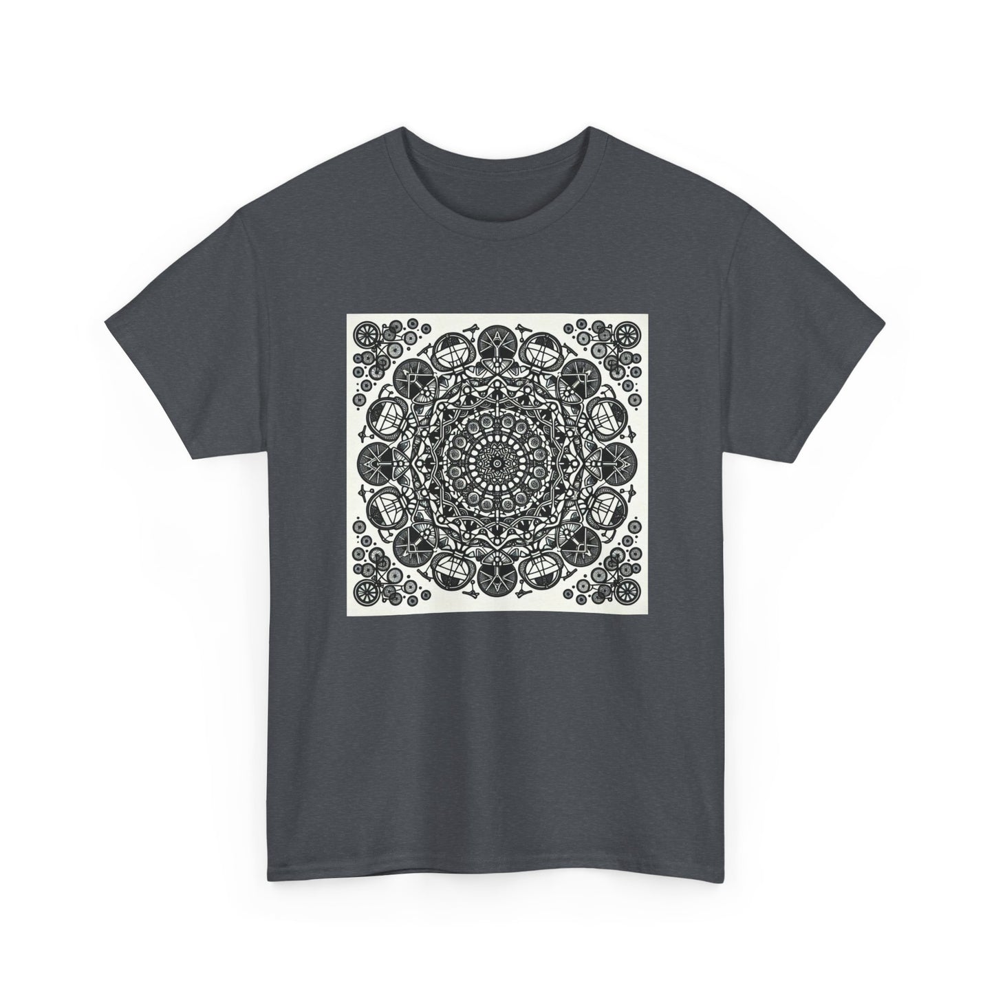 Pedal Patterns: Mandala Magic on Wheels T-Shirt