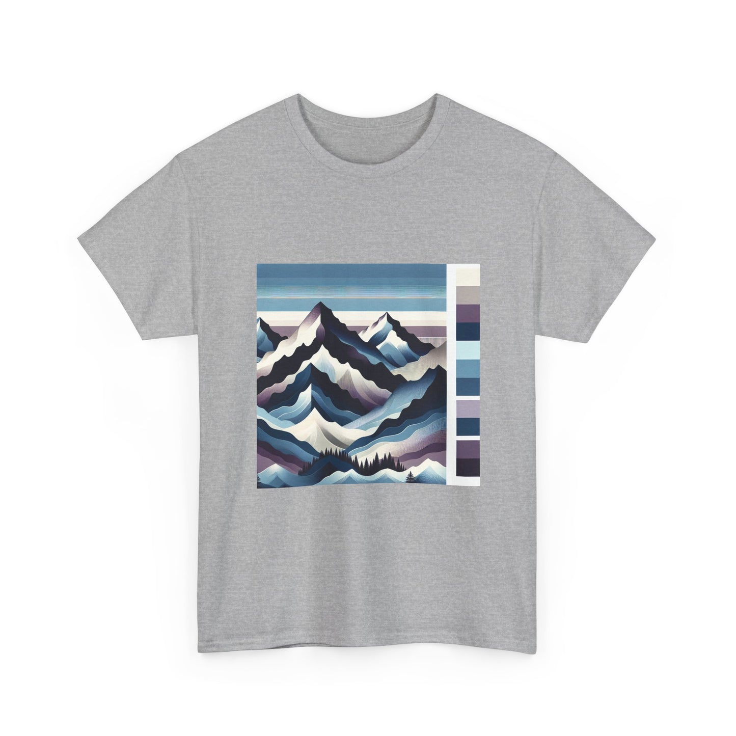 Gradient Peaks: Artful Ascents in Vibrant Layers T-Shirt