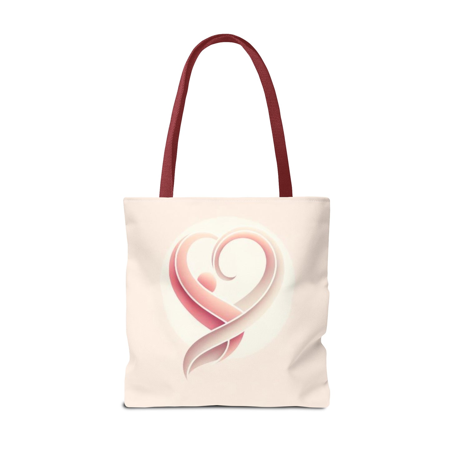 Tote Bag with Heart Design (AOP)