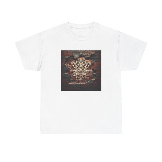 Hidden Glow: Symbols Behind the Crumbling Wall T-Shirt