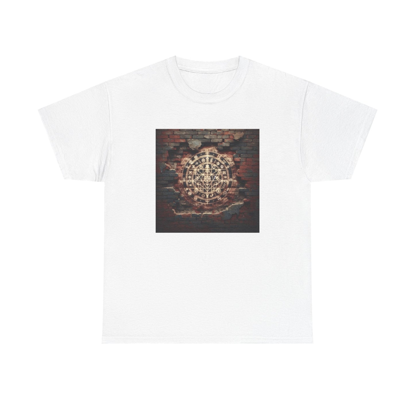 Hidden Glow: Symbols Behind the Crumbling Wall T-Shirt