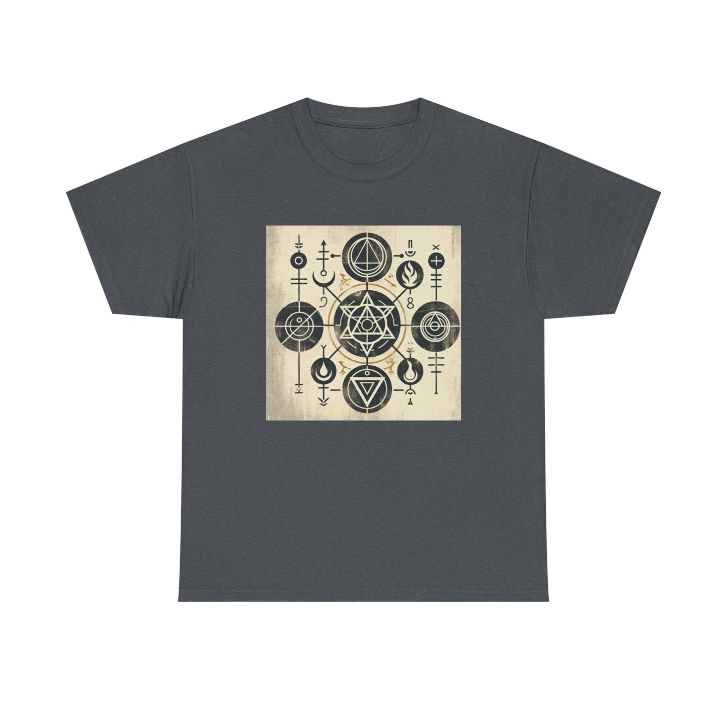 Grunge Alchemy: Mystical Symbols Unleashed in Style T-Shirt