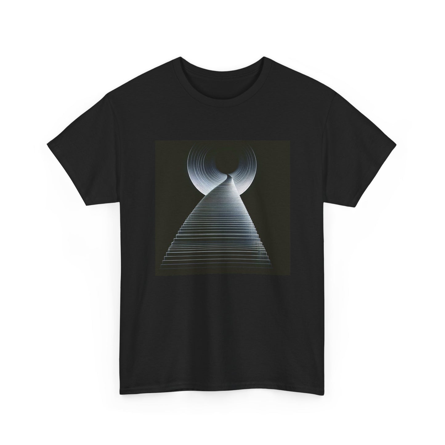 Step into the Abyss: Vector Stairway Design T-Shirt