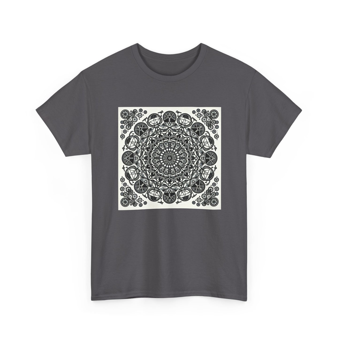Pedal Patterns: Mandala Magic on Wheels T-Shirt