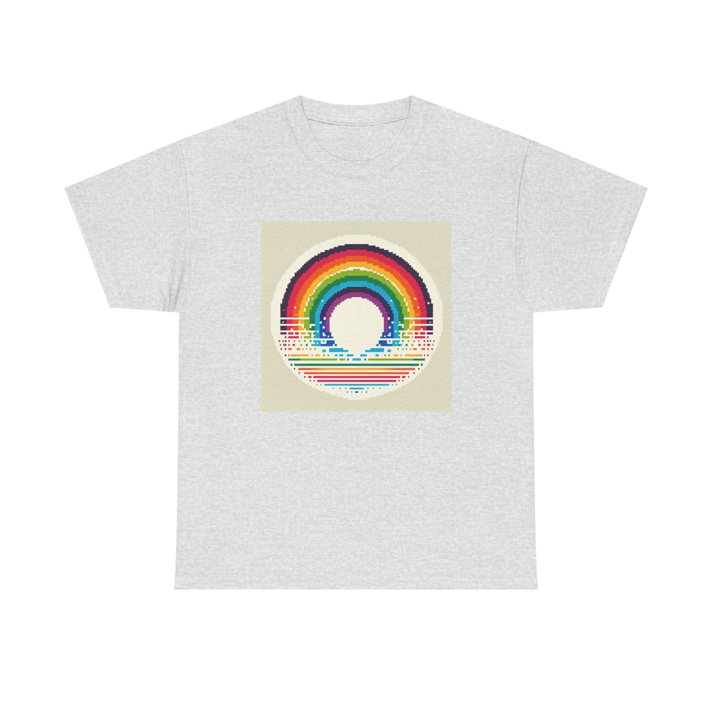 Pixelated Rainbow: Vintage Vibes in Every Stripe T-Shirt