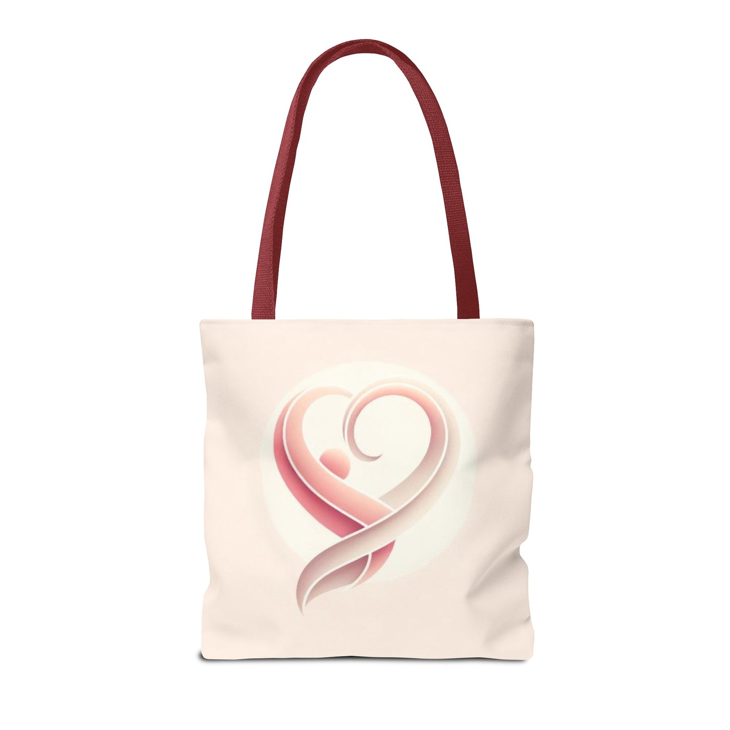 Tote Bag with Heart Design (AOP)