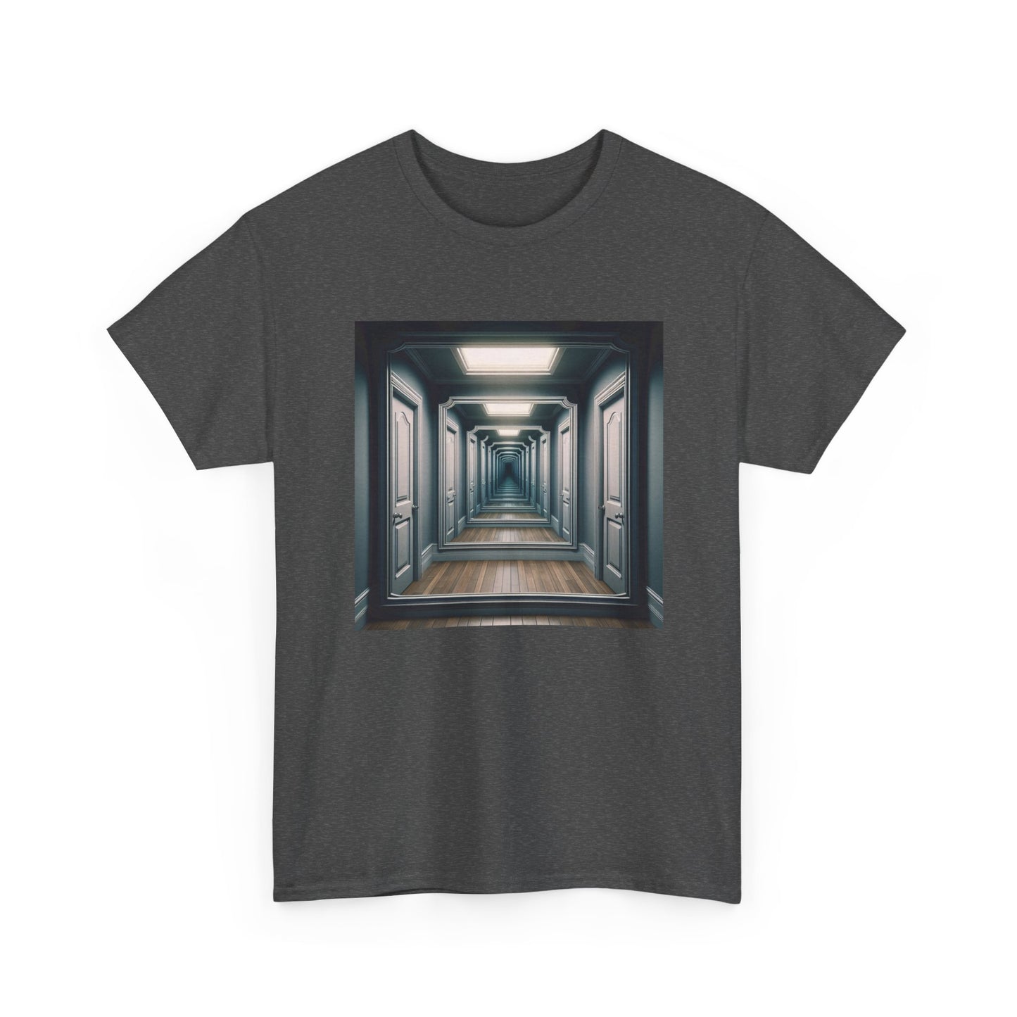 Reflections of Solitude: Hallway Illusions Unveiled T-Shirt