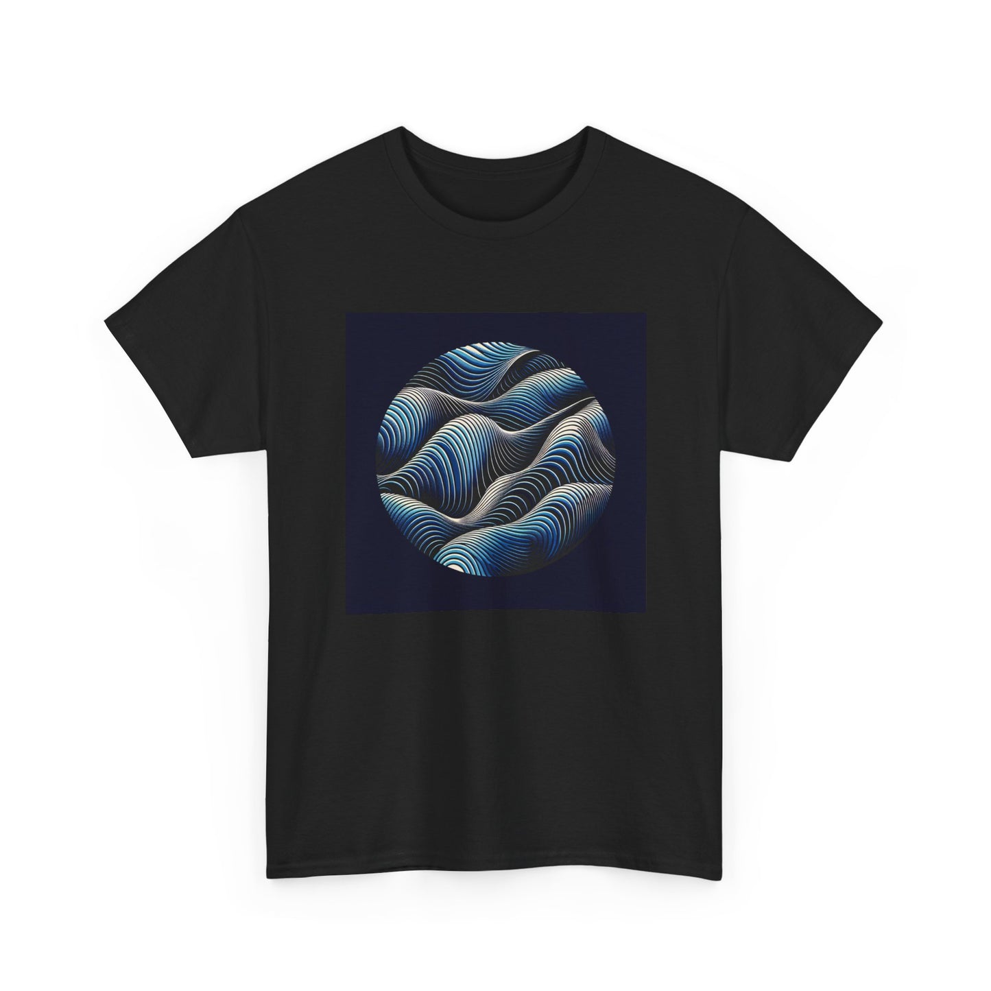 Blue Harmony: Ride the Wave of Patterns T-Shirt