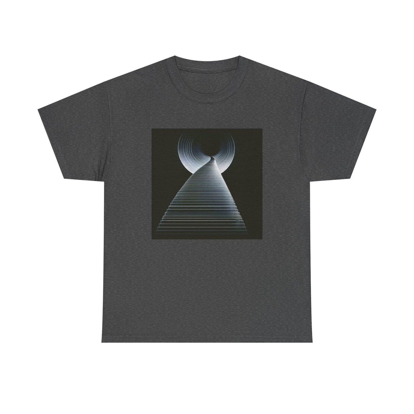 Step into the Abyss: Vector Stairway Design T-Shirt