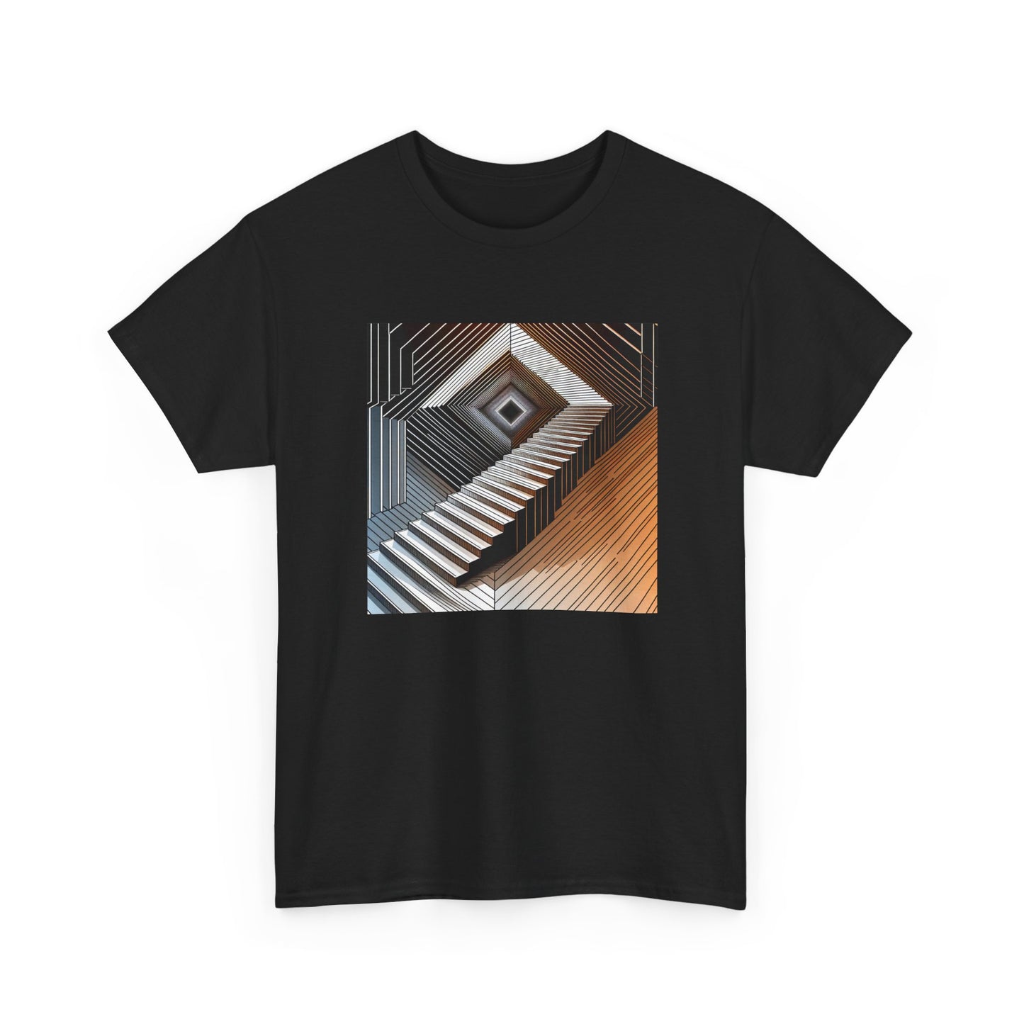 Ascend Forever: The Endless Orange Stairway Tee T-Shirt