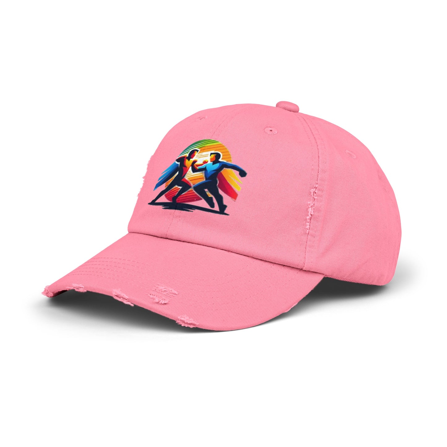 Super Hero Action Design Unisex Distressed Cap