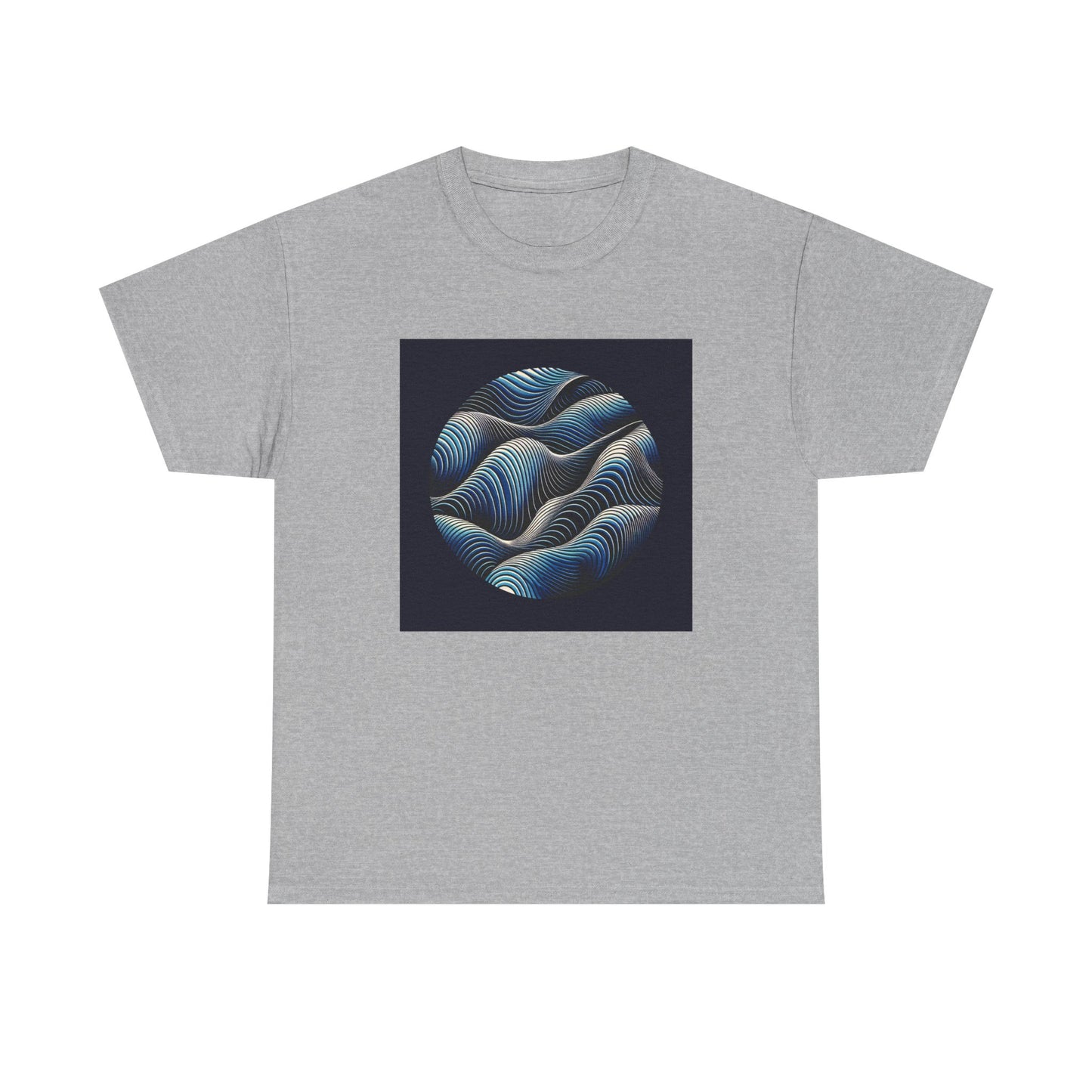 Blue Harmony: Ride the Wave of Patterns T-Shirt