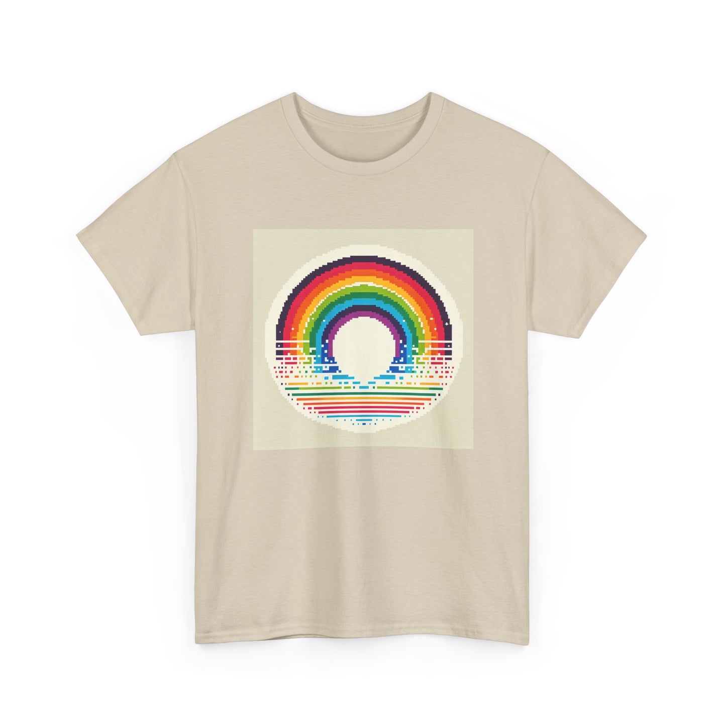 Pixelated Rainbow: Vintage Vibes in Every Stripe T-Shirt