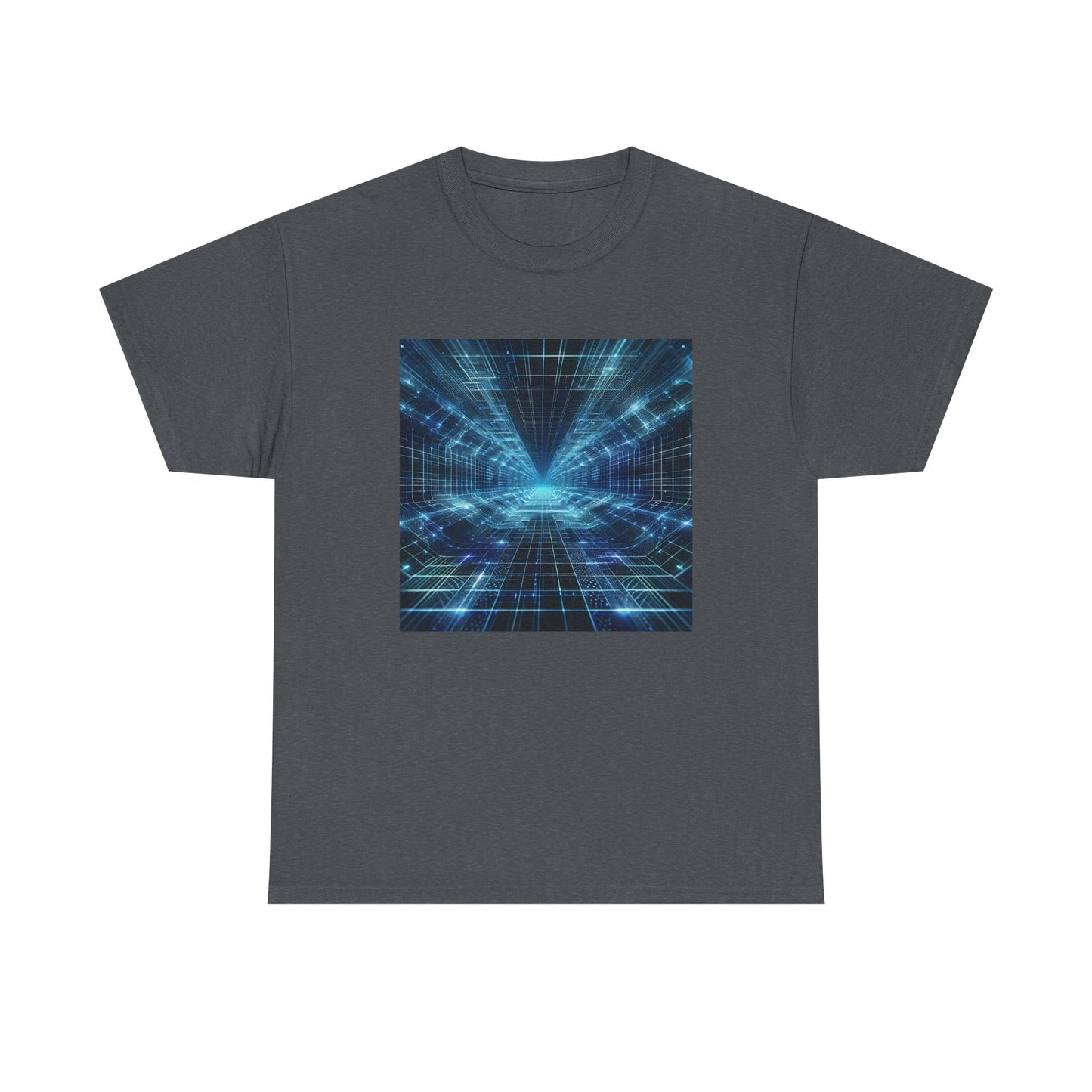 Glow Through the Grid: Holographic Tunnel Tee T-Shirt