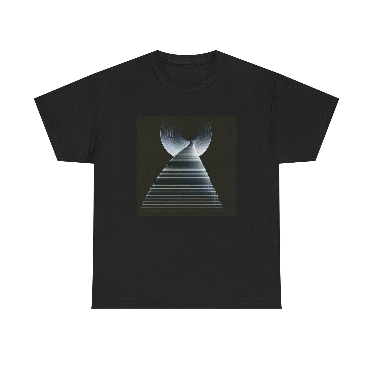 Step into the Abyss: Vector Stairway Design T-Shirt