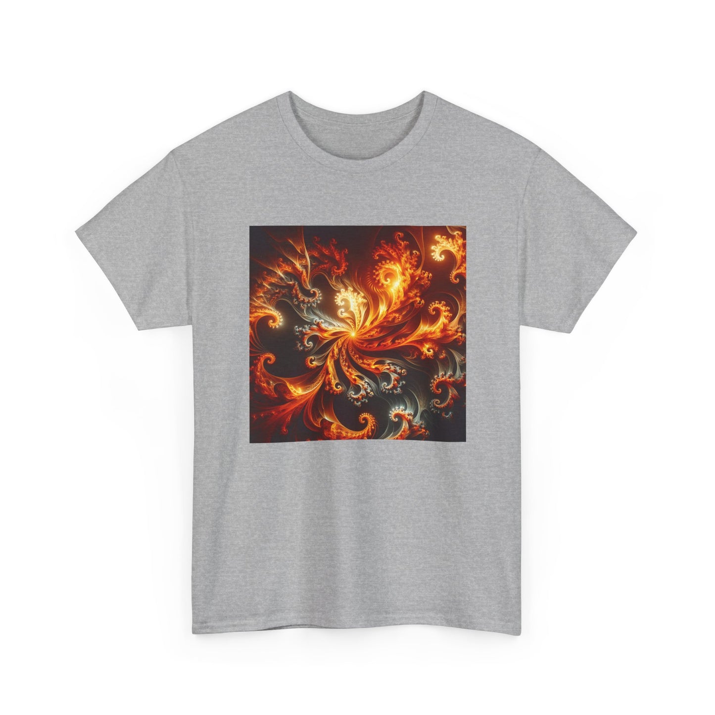 Fiery Fractals: Blaze in Geometric Glory T-Shirt
