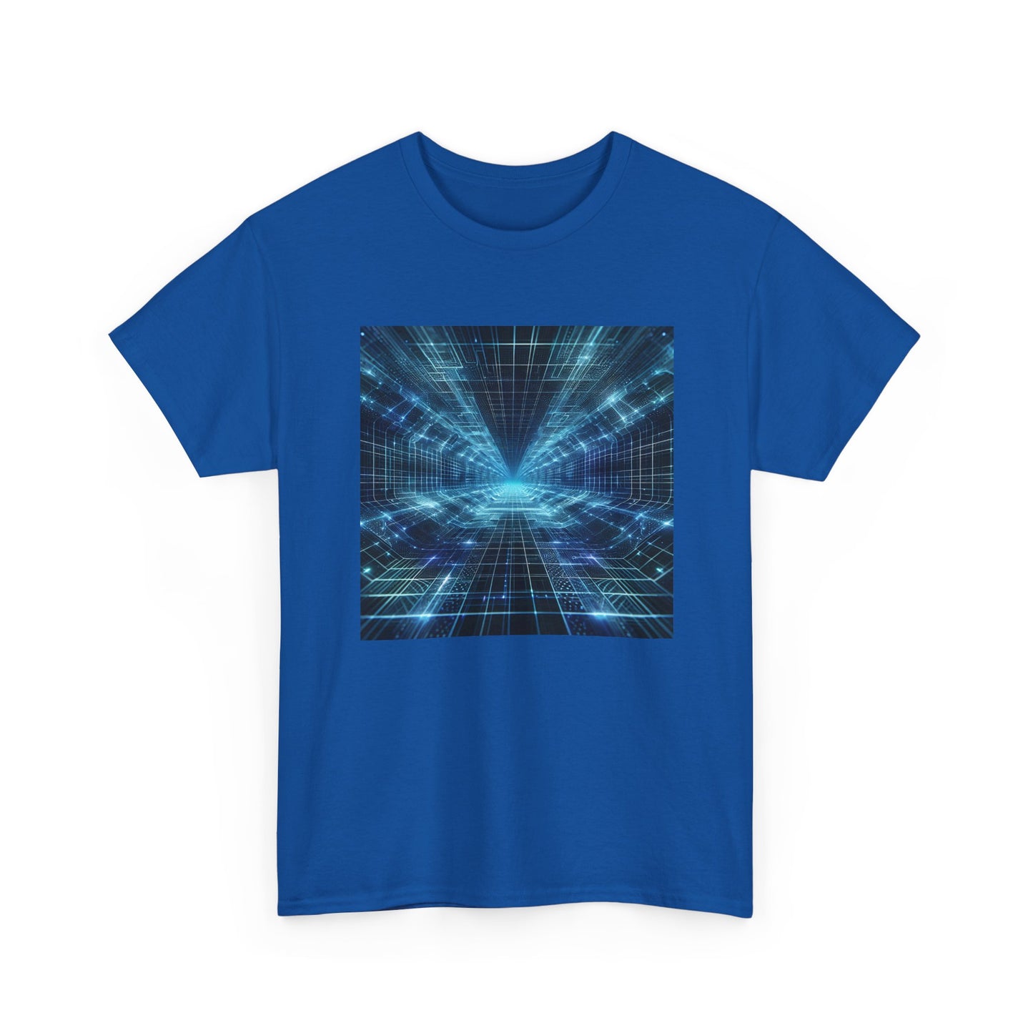 Glow Through the Grid: Holographic Tunnel Tee T-Shirt
