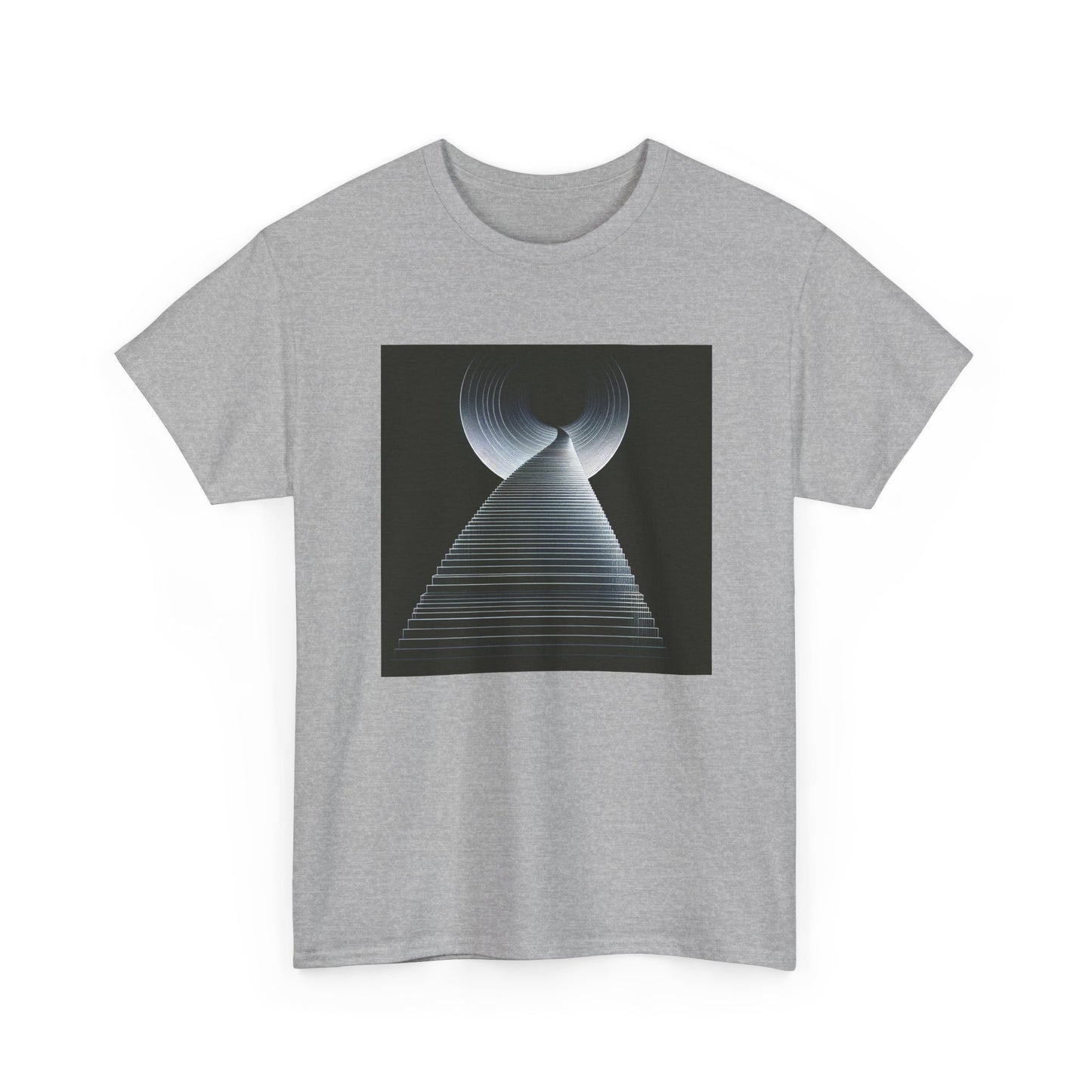 Step into the Abyss: Vector Stairway Design T-Shirt