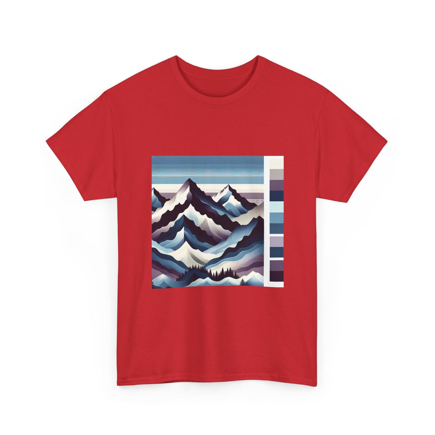 Gradient Peaks: Artful Ascents in Vibrant Layers T-Shirt