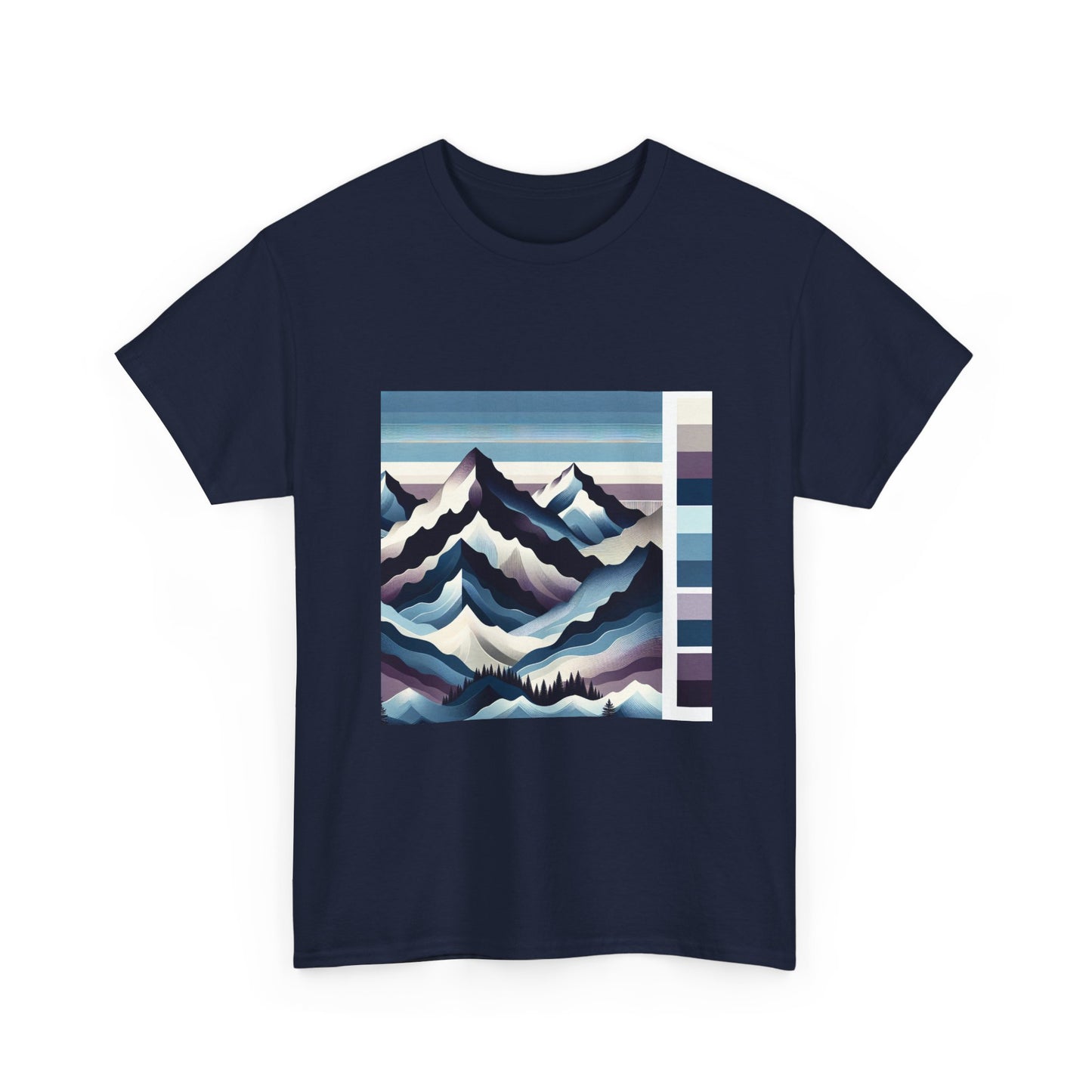 Gradient Peaks: Artful Ascents in Vibrant Layers T-Shirt