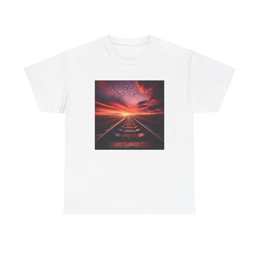 Ride the Rails to a Sunset Dreamscape T-Shirt