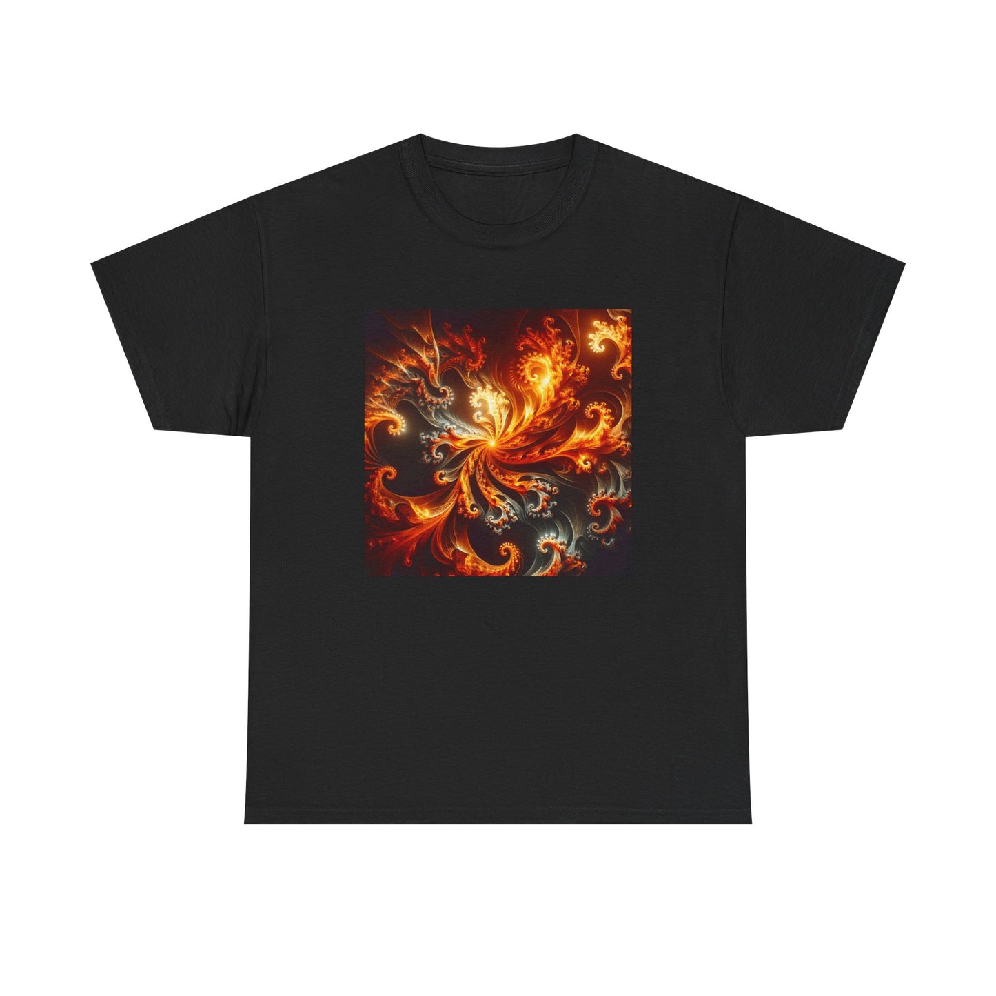 Fiery Fractals: Blaze in Geometric Glory T-Shirt