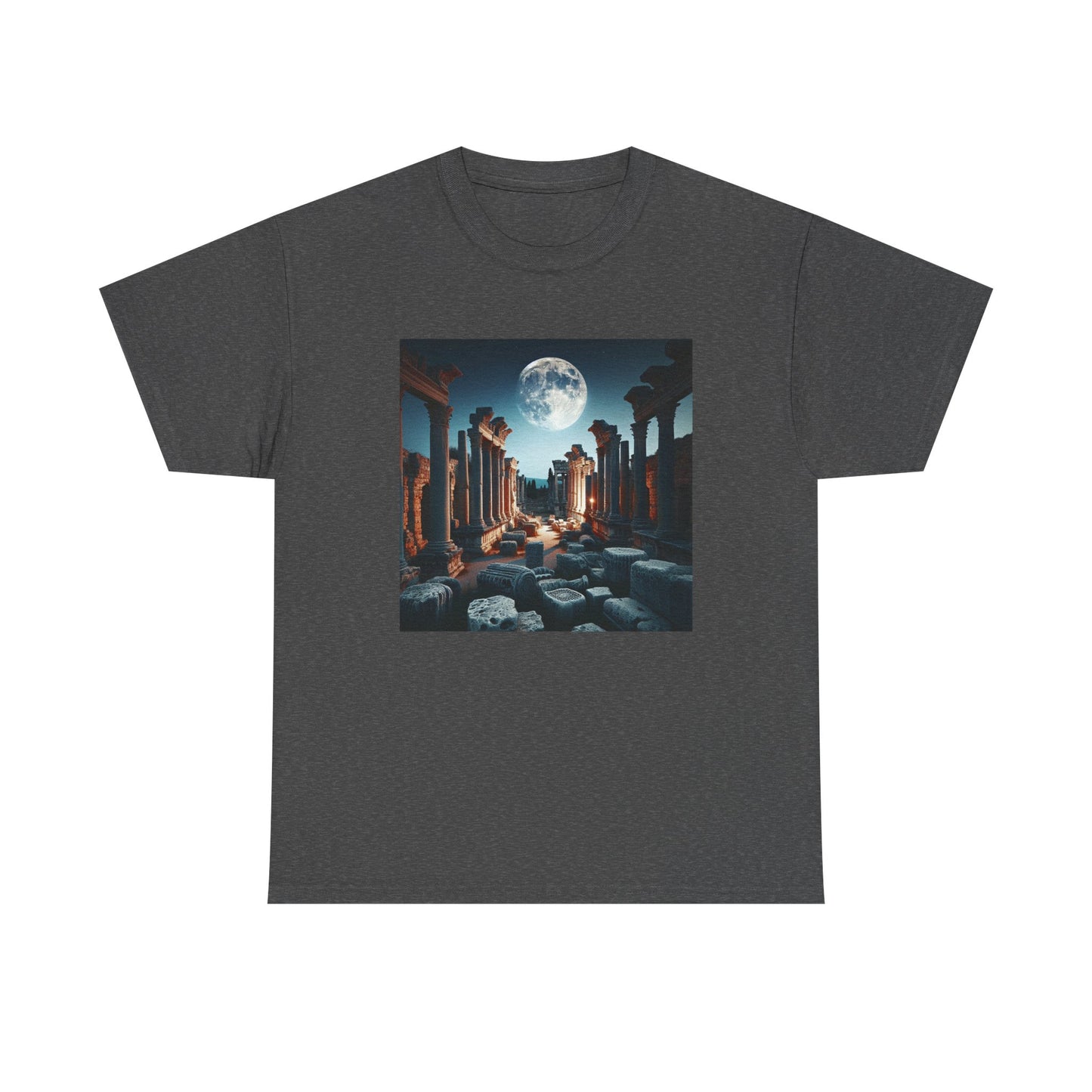 Moonlit Echoes: Ancient Ruins Aglow T-Shirt