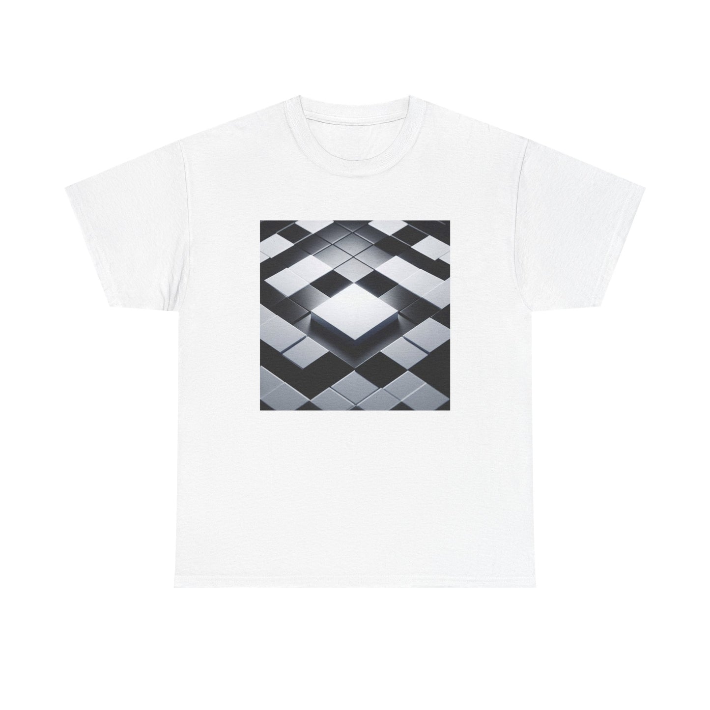 Checkmate in Style: Highlighted Square Chic T-Shirt