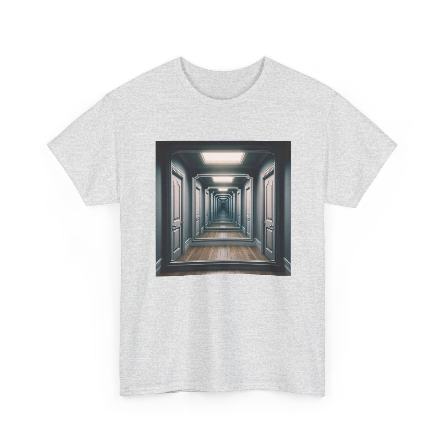 Reflections of Solitude: Hallway Illusions Unveiled T-Shirt