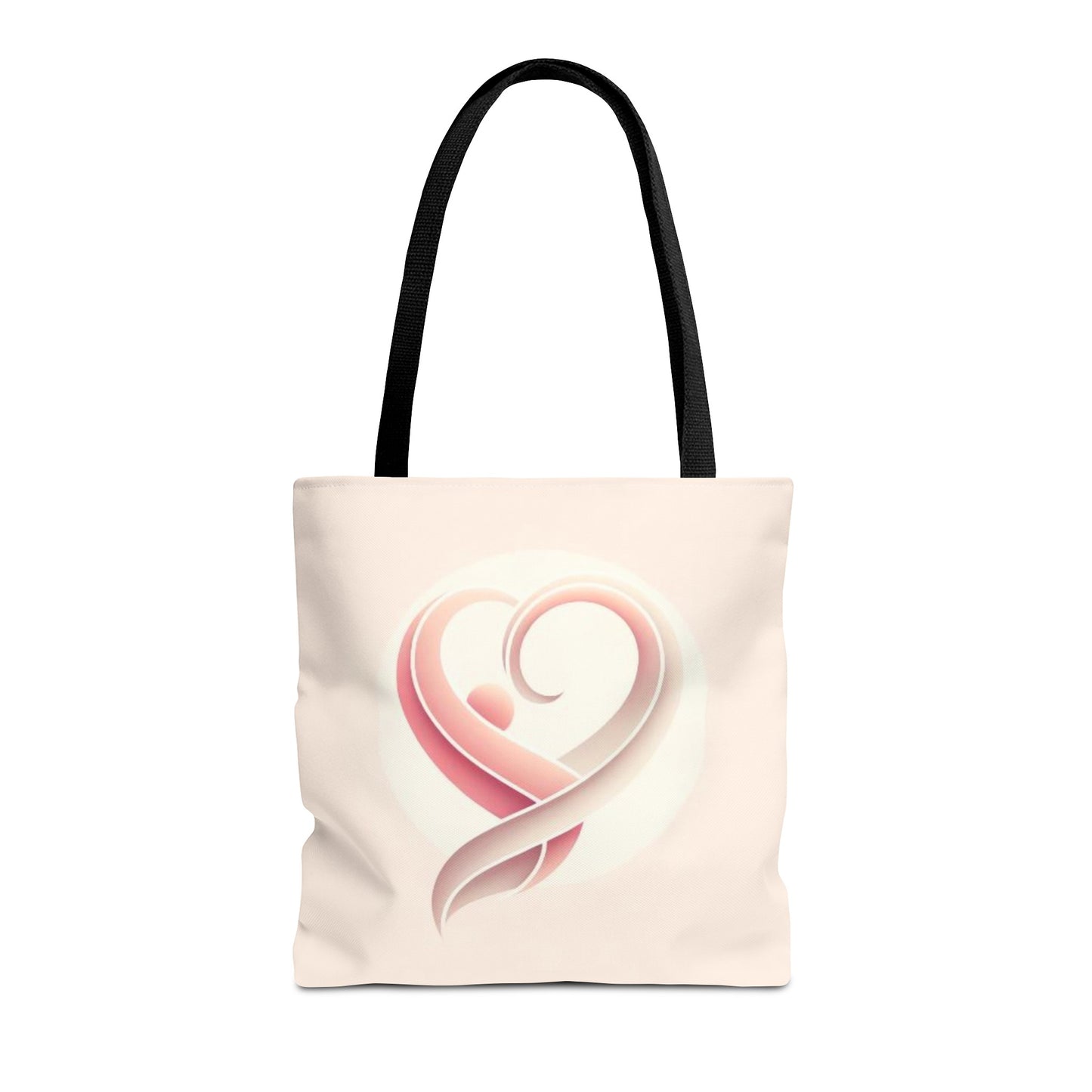 Tote Bag with Heart Design (AOP)