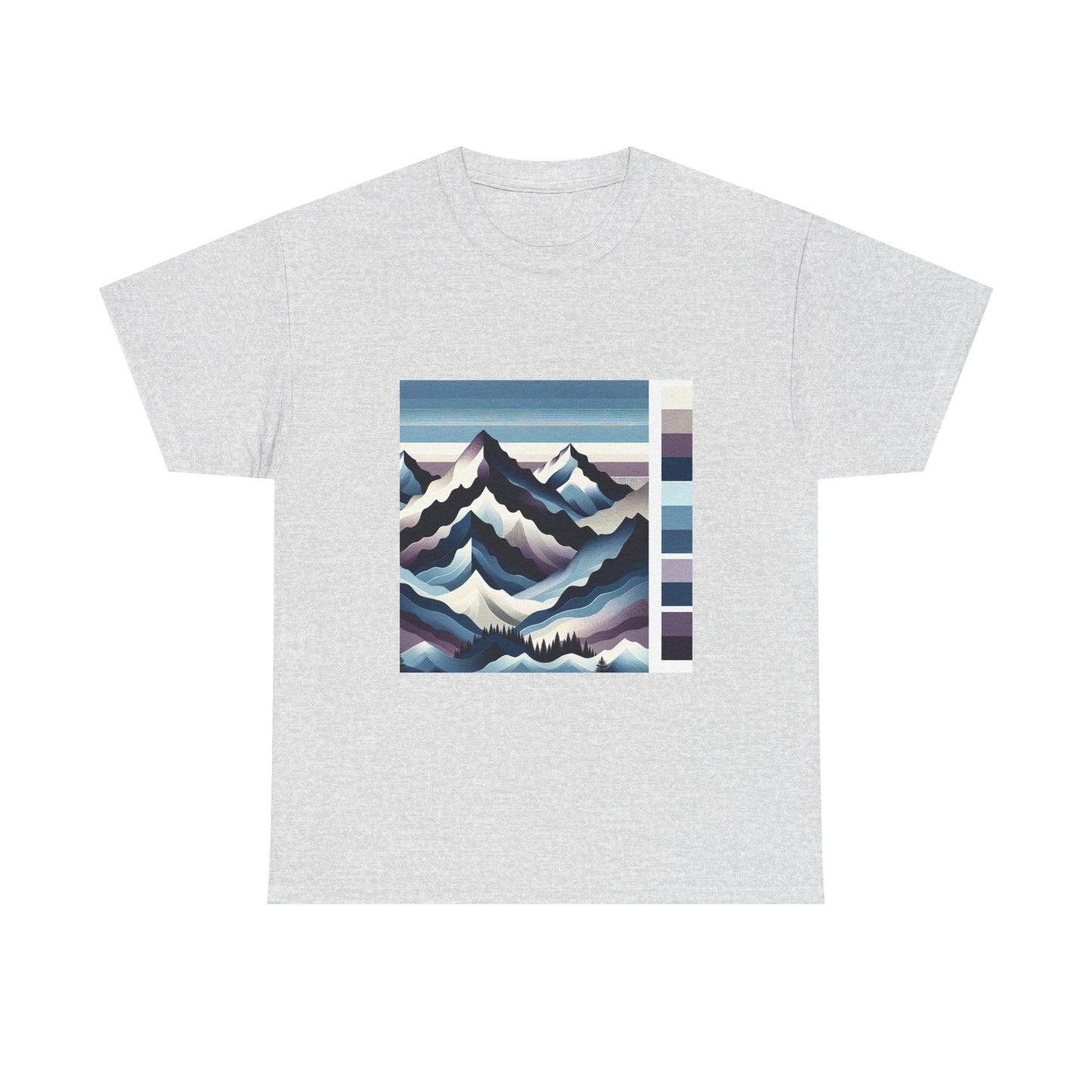 Gradient Peaks: Artful Ascents in Vibrant Layers T-Shirt