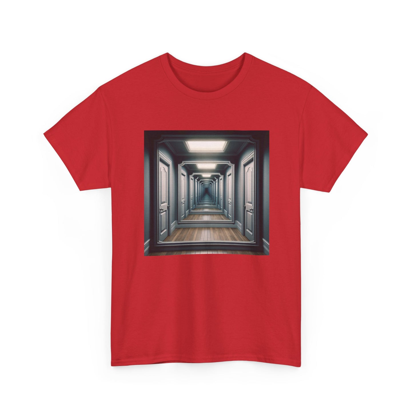 Reflections of Solitude: Hallway Illusions Unveiled T-Shirt