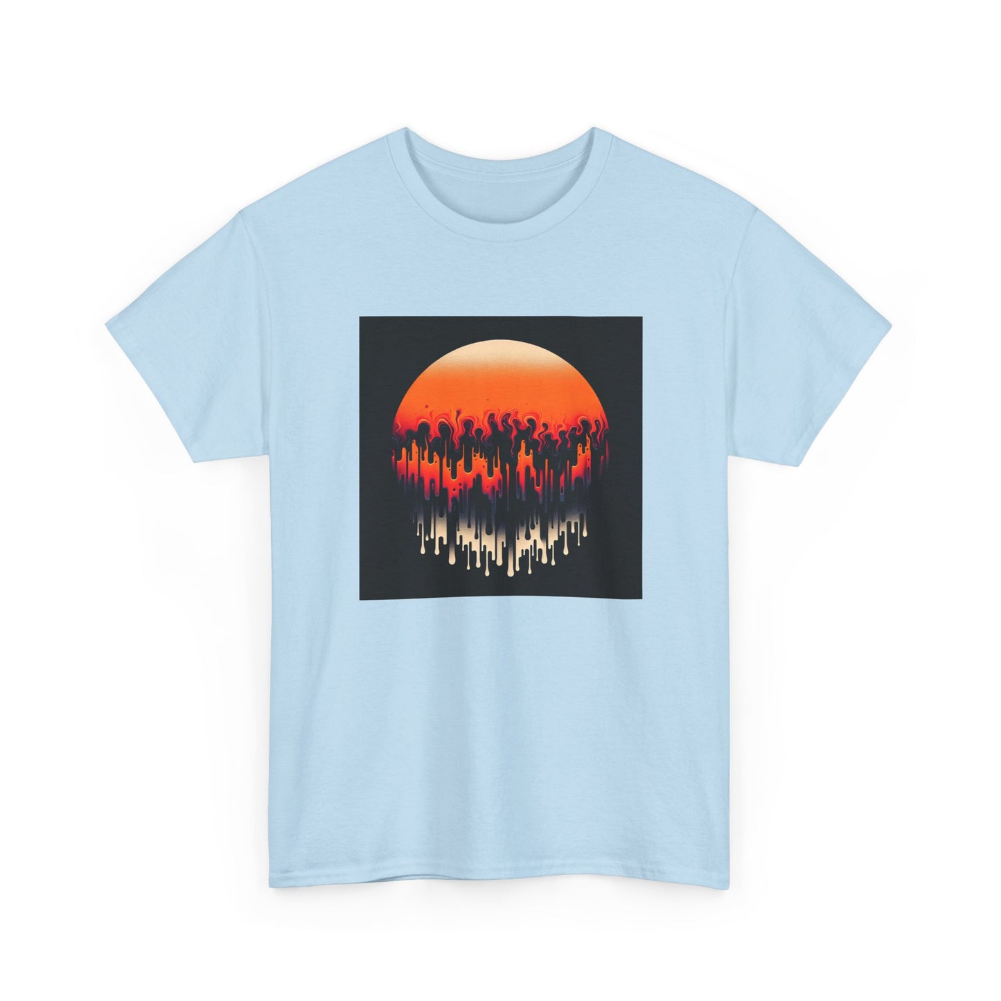 Haunting Drips: Eerie Orange & Black Vibes T-Shirt