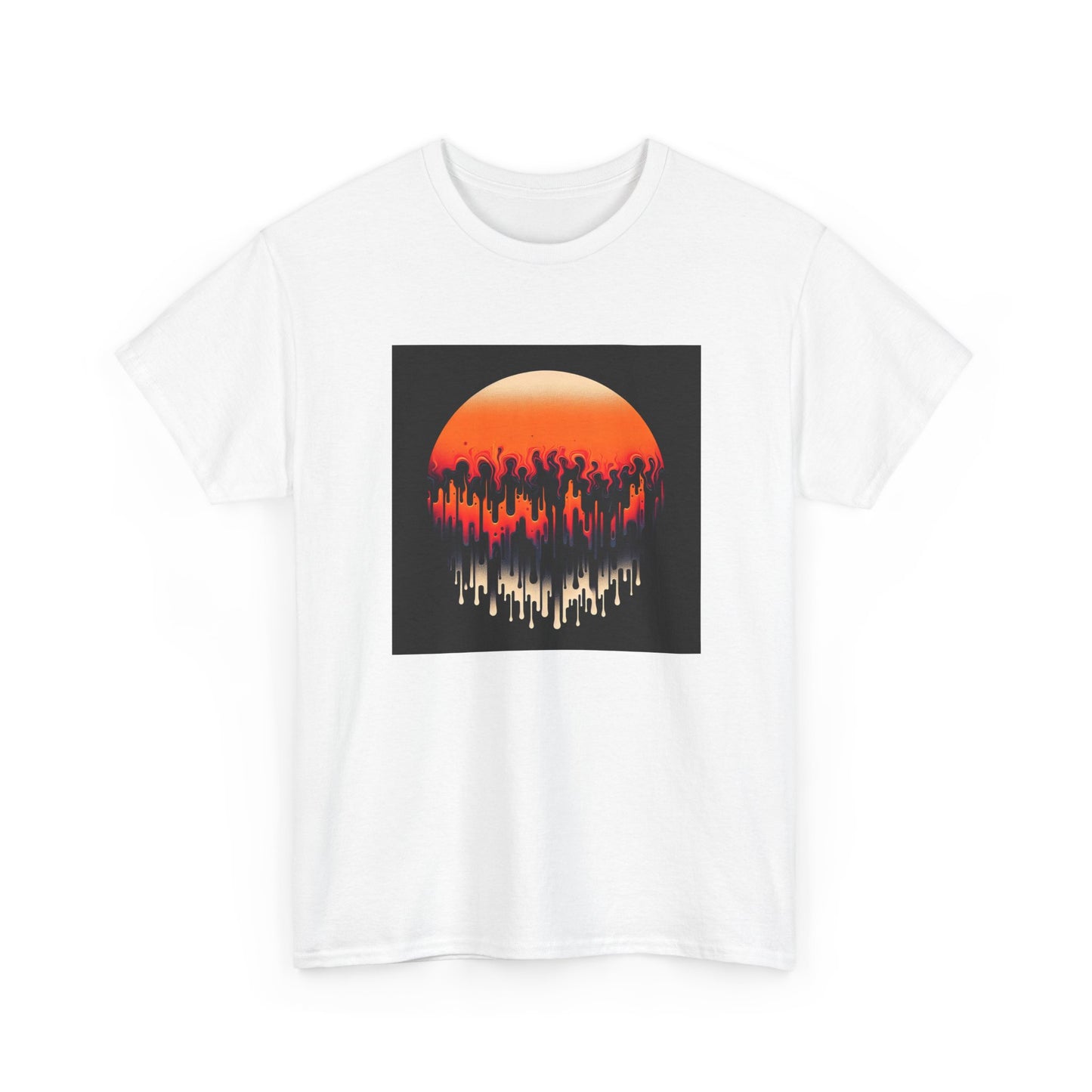 Haunting Drips: Eerie Orange & Black Vibes T-Shirt
